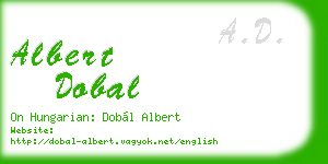 albert dobal business card